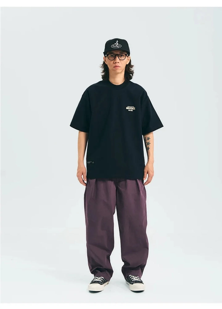 MIDUPDATE WIDE CHINO PANTS PLUM