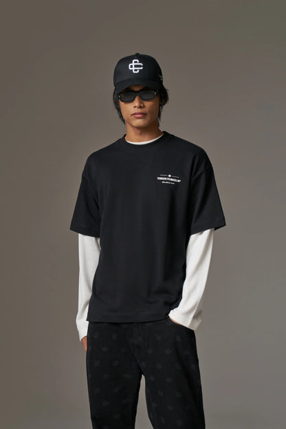 COPYRIGHT MULTI GRAPHIC T-SHIRT BLACK