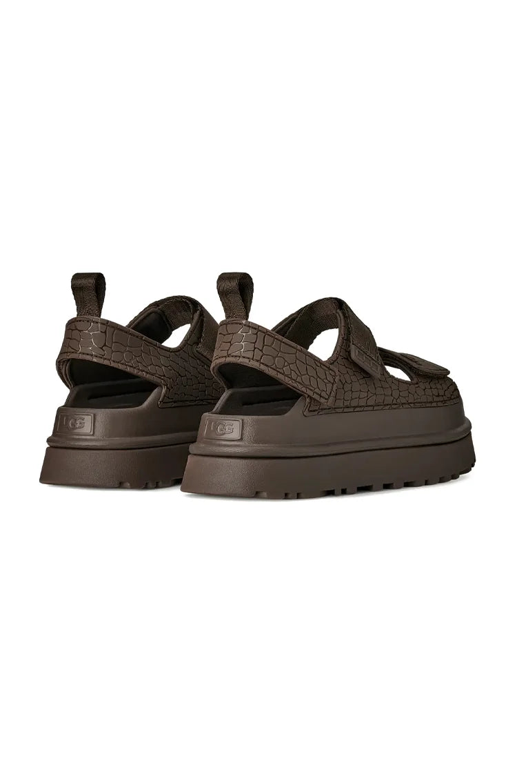 סנדלים בצבע שוקולד GoldenGlow Embossed UGG