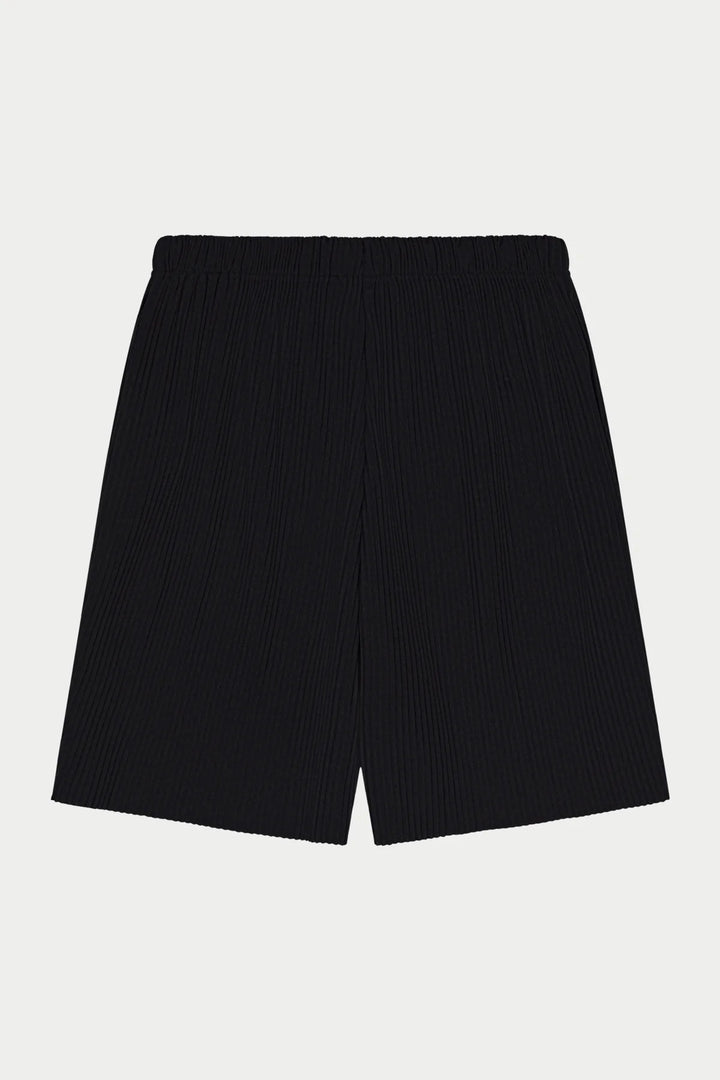 PLISSE SHORTS BLACK
