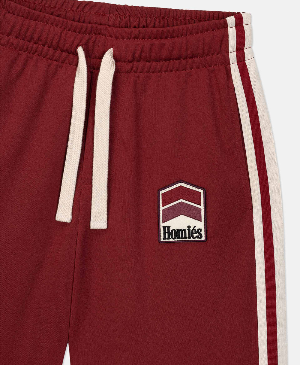 RACING TRACK PANTS BURGUNDY