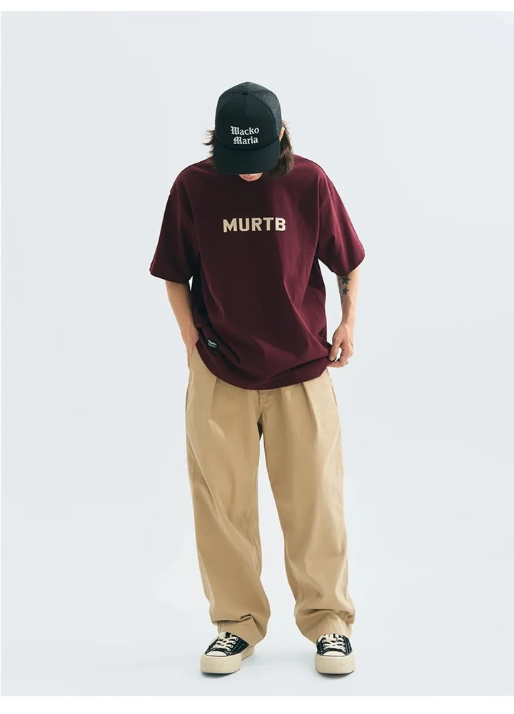 MIDUPDATE WIDE CHINO PANTS BEIGE