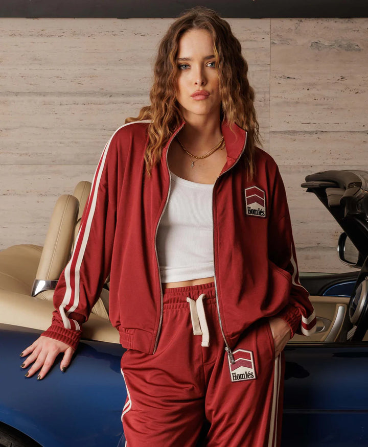 RACING TRACK JACKET BURGUNDY