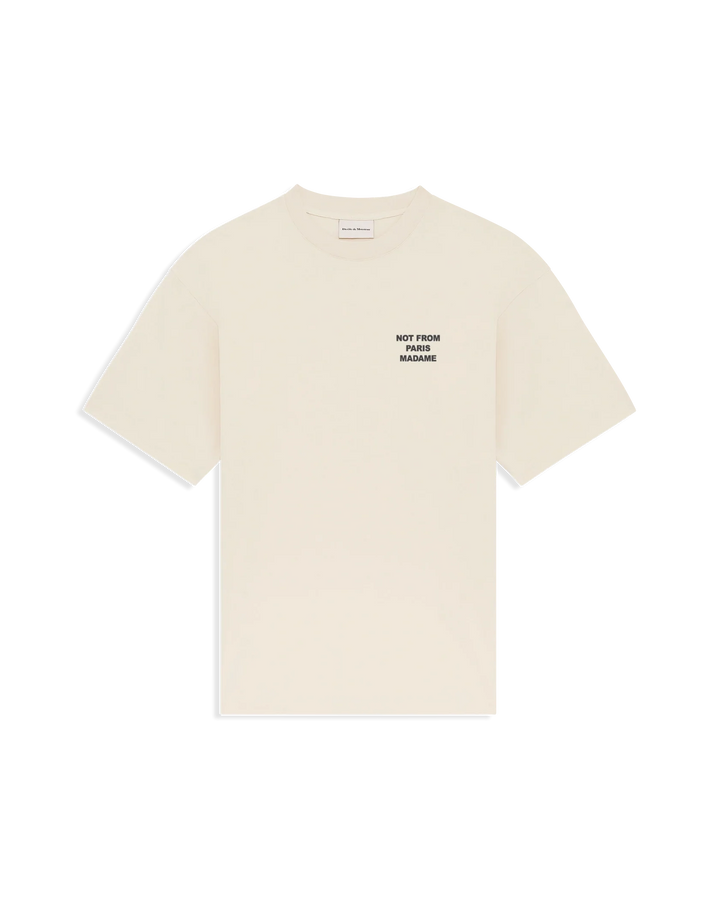 DRÔLE DE MONSIEUR T-SHIRT SLOGAN BEIGE