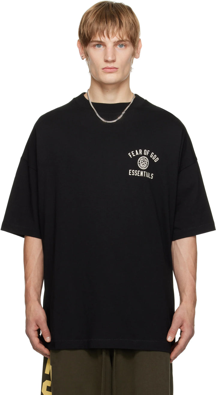 JERSEY CREWNECK TEE - BLACK