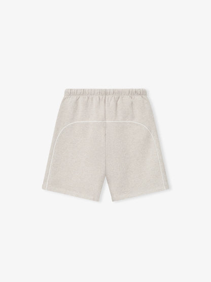 RELAXED FLEECE SWEATSHORT WITH PIPING
