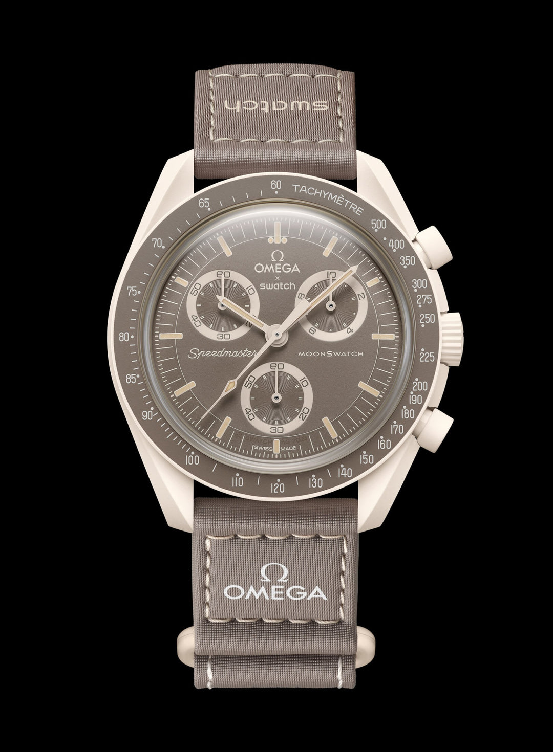 Swatch x Omega Bioceramic Moonswatch Mission On Earth Desert SO33T103 שעון אומגה בשיתוף פעולה עם סווטש