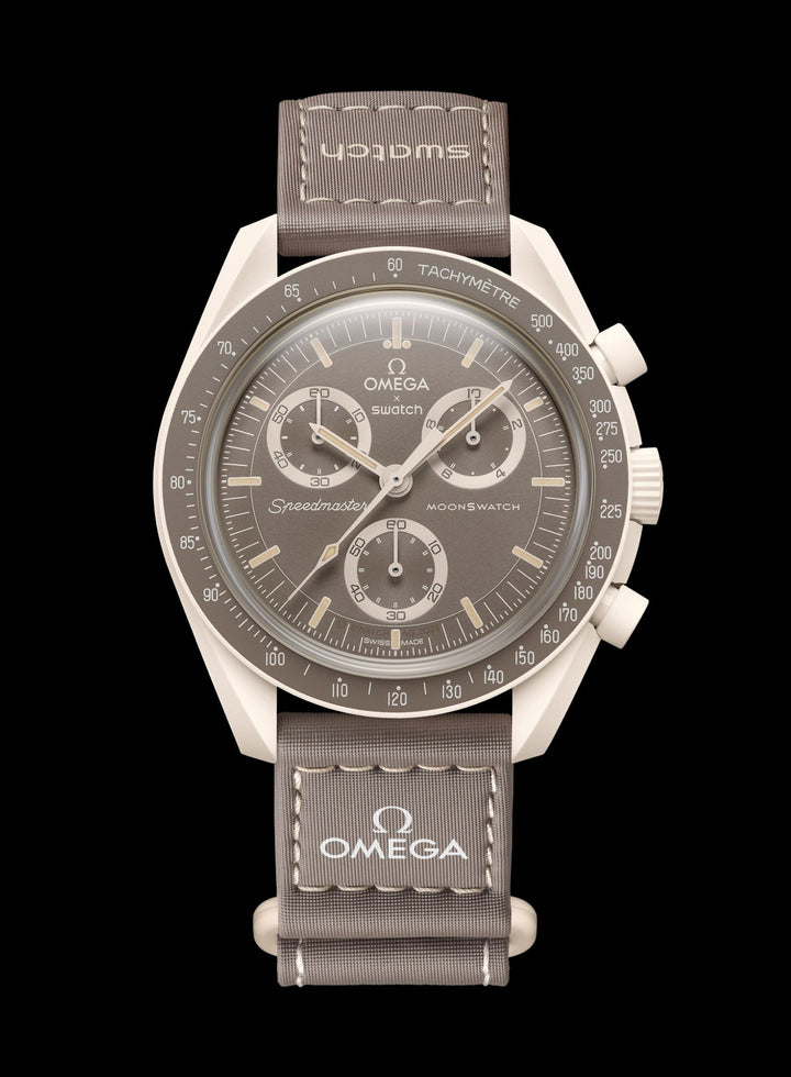 Swatch x Omega Bioceramic Moonswatch Mission On Earth Desert SO33T103 שעון אומגה בשיתוף פעולה עם סווטש