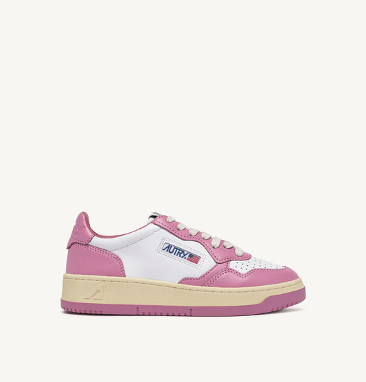 AUTRY SNEAKERS MEDALIST LOW SNEAKERS BICOLOR IN WHITE AND POLIGNAC LEATHER