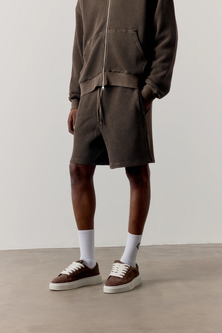WAFFLE SHORTS BROWN