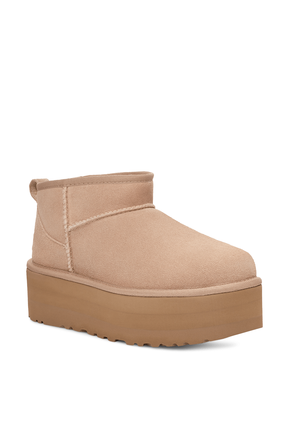 UGG WOMEN'S CLASSIC ULTRA MINI PLATFORM SAND מגפי קלאסיק אולטרה מיני פלטפורם סנד