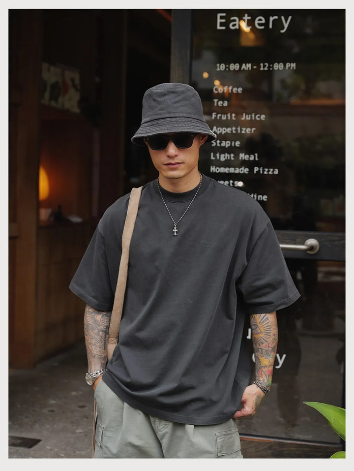 UNBANT LOGO VINTAGE TEE CARBON BLACK