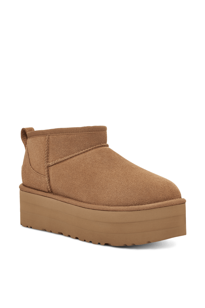 UGG CLASSIC ULTRA MINI PLATFORM CHESTNUT מגפי נשים פלטפורם