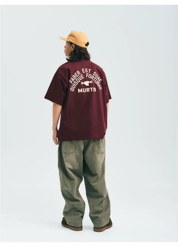 VINTAGE WASHED SPLASH INK CARGO PANTS GREEN