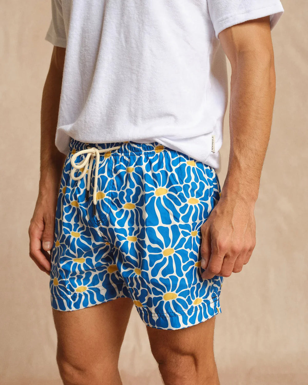 PENINSULA MEN'S MONTEFIORE SWIM SHORTS BLUE YELLOW