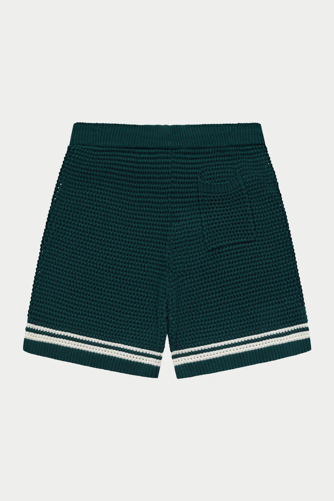 CROCHET KNITTED SHORTS FOREST GREEN
