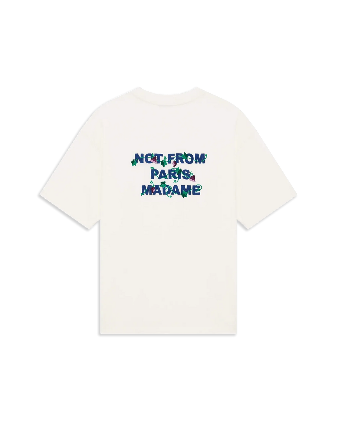 VINE EMBROIDERED SLOGAN T-SHIRT OFF WHITE