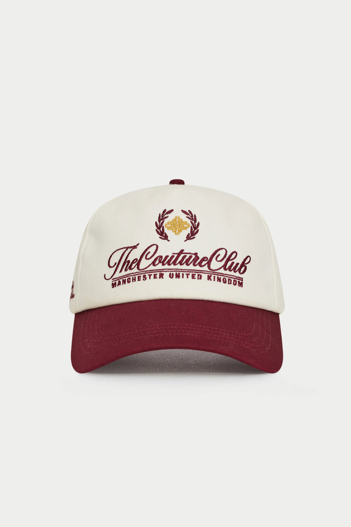 LAUREL EMBROIDERY CAP BURGUNDY