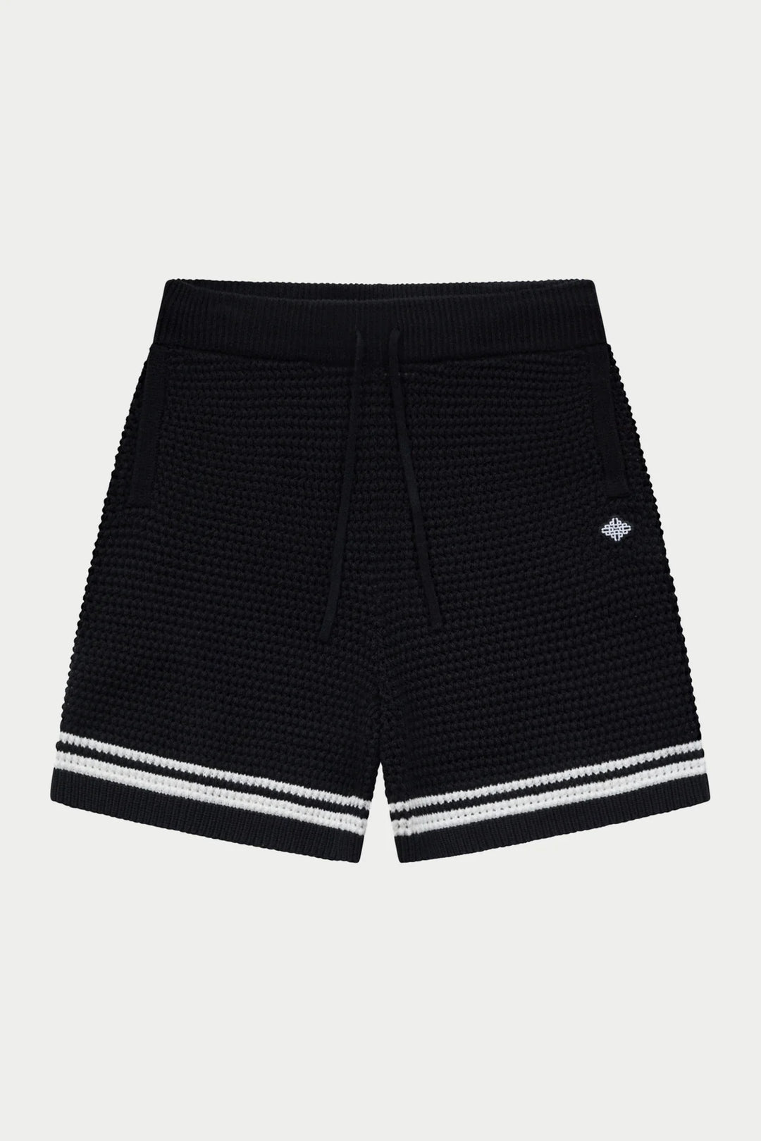 CROCHET KNITTED SHORTS BLACK