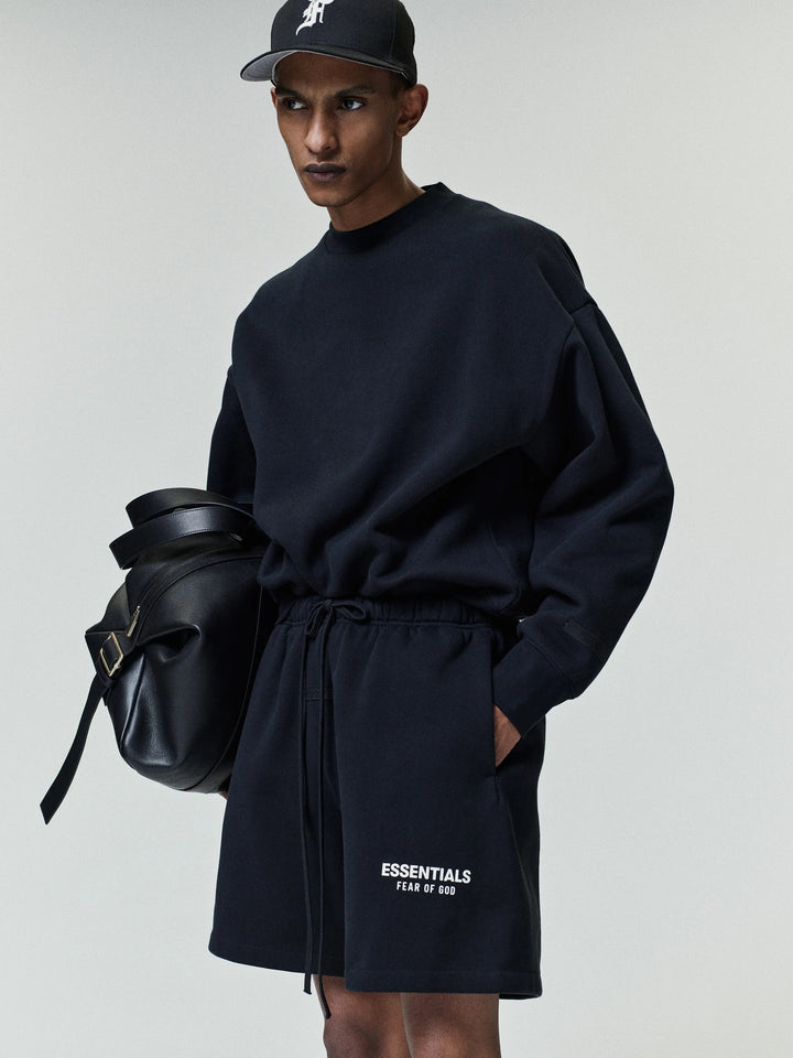 ESSENTIALS SS26 CLASSIC SWEAT-SHORT VINTAGE BLACK