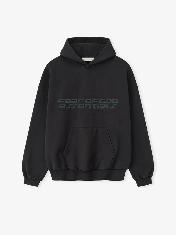 ESSENTIALS Vintage Black '90s Fleece Hoodie