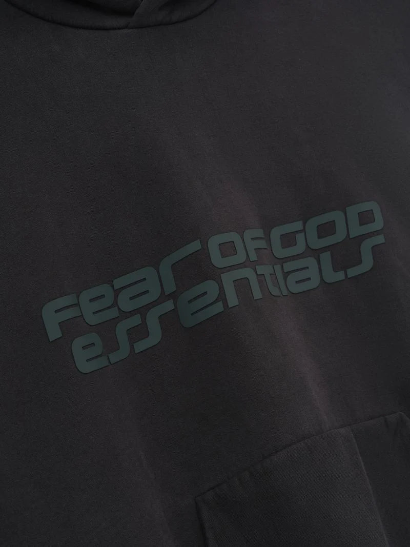 ESSENTIALS Vintage Black '90s Fleece Hoodie