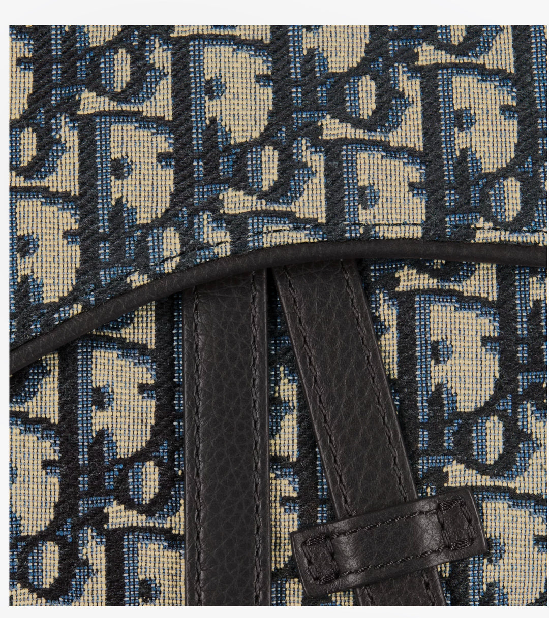 Saddle Bag Beige and Black Dior Oblique Jacquard