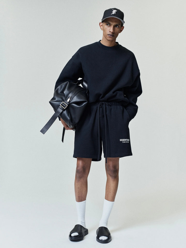 ESSENTIALS SS26 CLASSIC SWEAT-SHORT VINTAGE BLACK