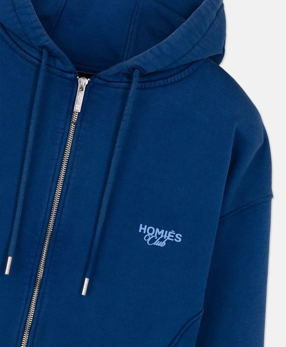 HOMIÉS CLUB ZIPPER HOODIE NAVY