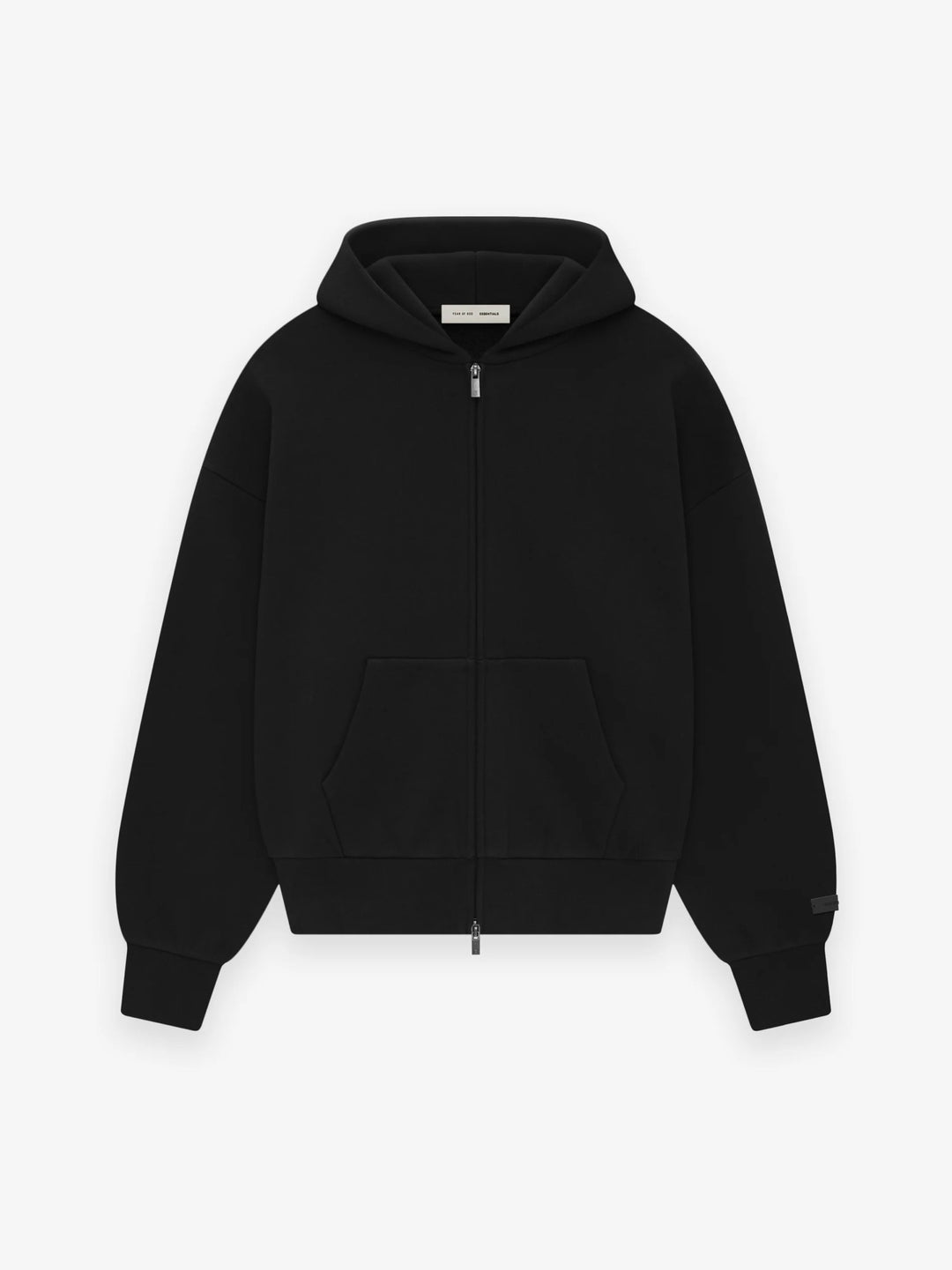 ESSENTIALS Zip-Up Hoodie | Jet Black 2026