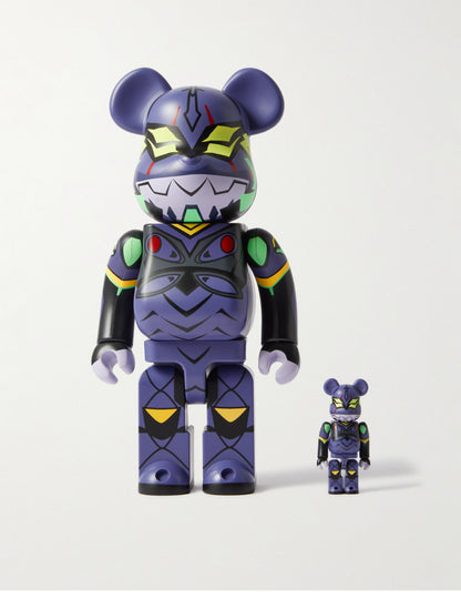 MEDICOM TOY. Evangelion Unit 1 "New Paint Version" BE@RBRICK 100% and 400% figure set.