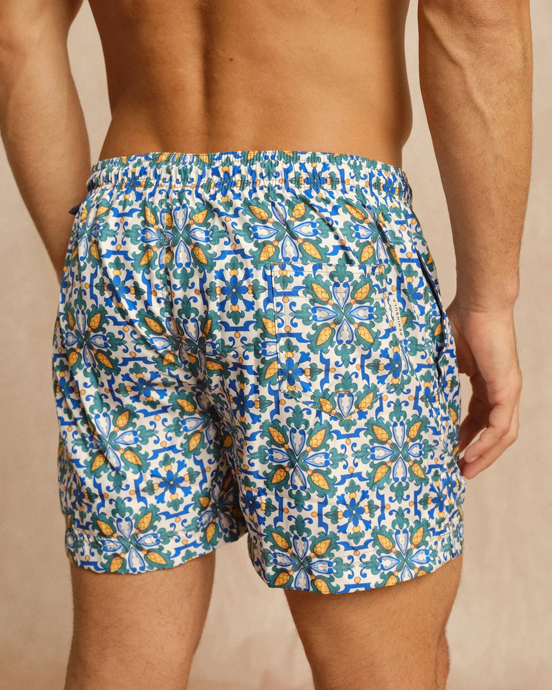 PENINSULA MEN'S CALA FELCE SWIM SHORTS WHITE BLUE