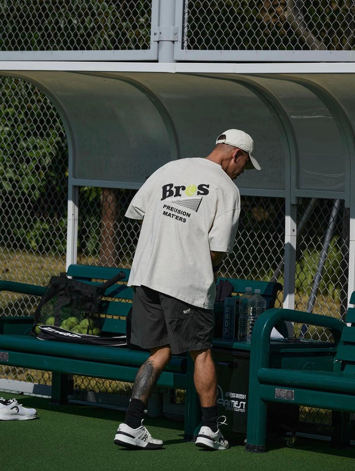 BROSHOOD TENNIS SS26 TEE GREY