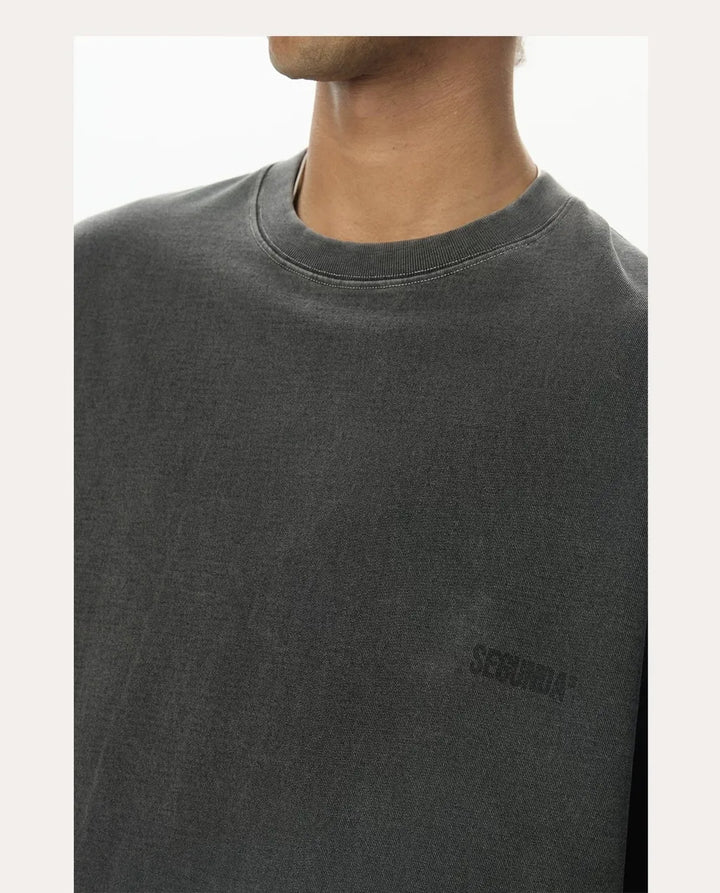 SEGUNDA+ VINTAGE WASH OVERSIZED TEE CHARCOAL