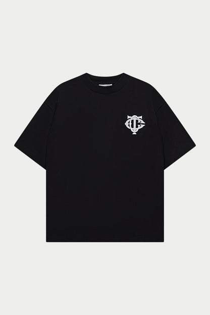 MONOGRAM EMBLEM T-SHIRT BLACK