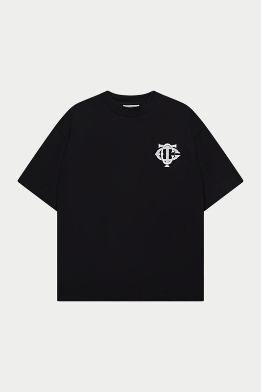 MONOGRAM EMBLEM T-SHIRT BLACK