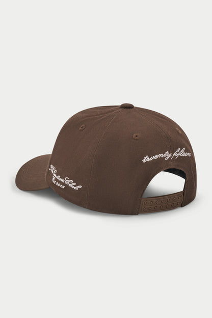 MONOGRAM EMBLEM CAP BROWN