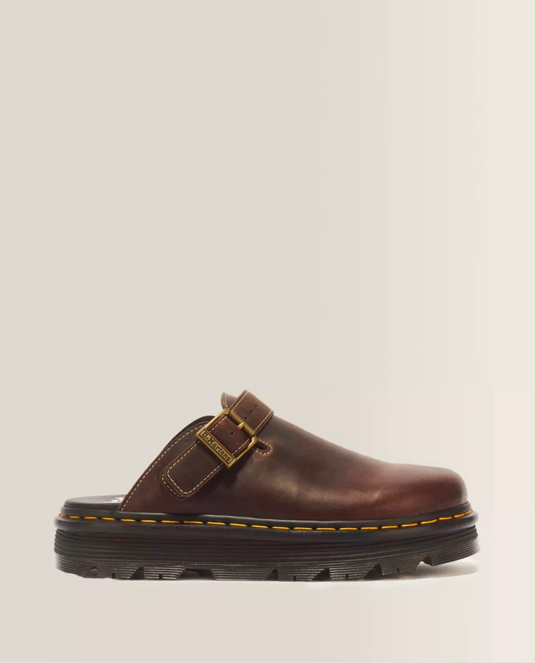 DR MARTENS ZEBZAG MULE DARK BROWN-CRAZY HORSE