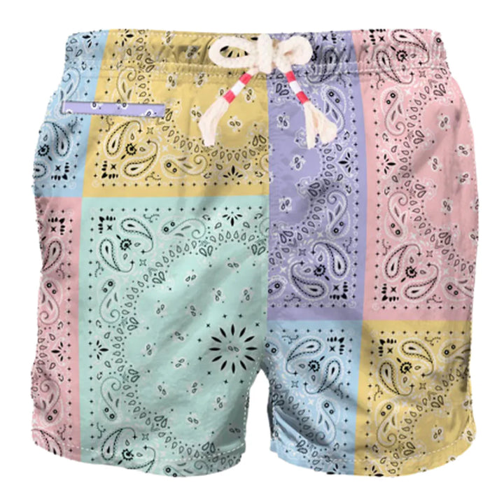 MC2 CAPRESE SWIM SHORTS WITH BANDANA PRINT