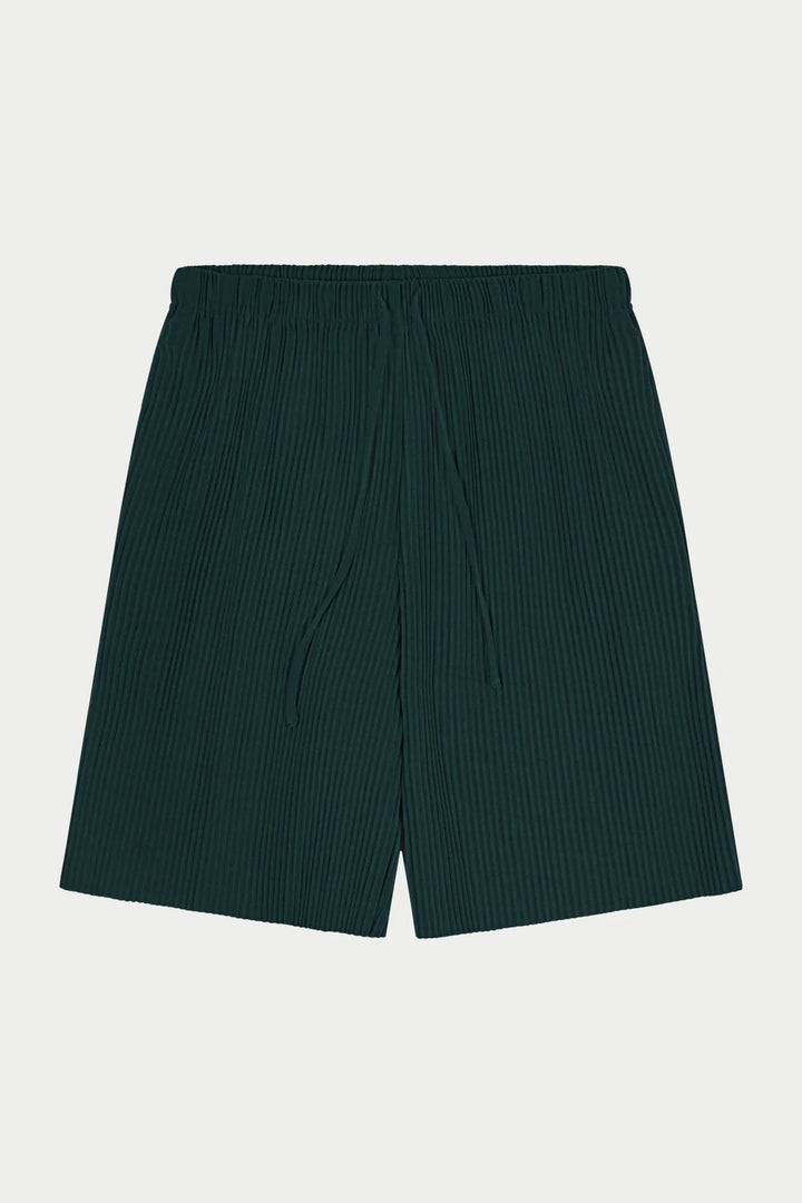 PLISSE SHORTS FOREST GREEN