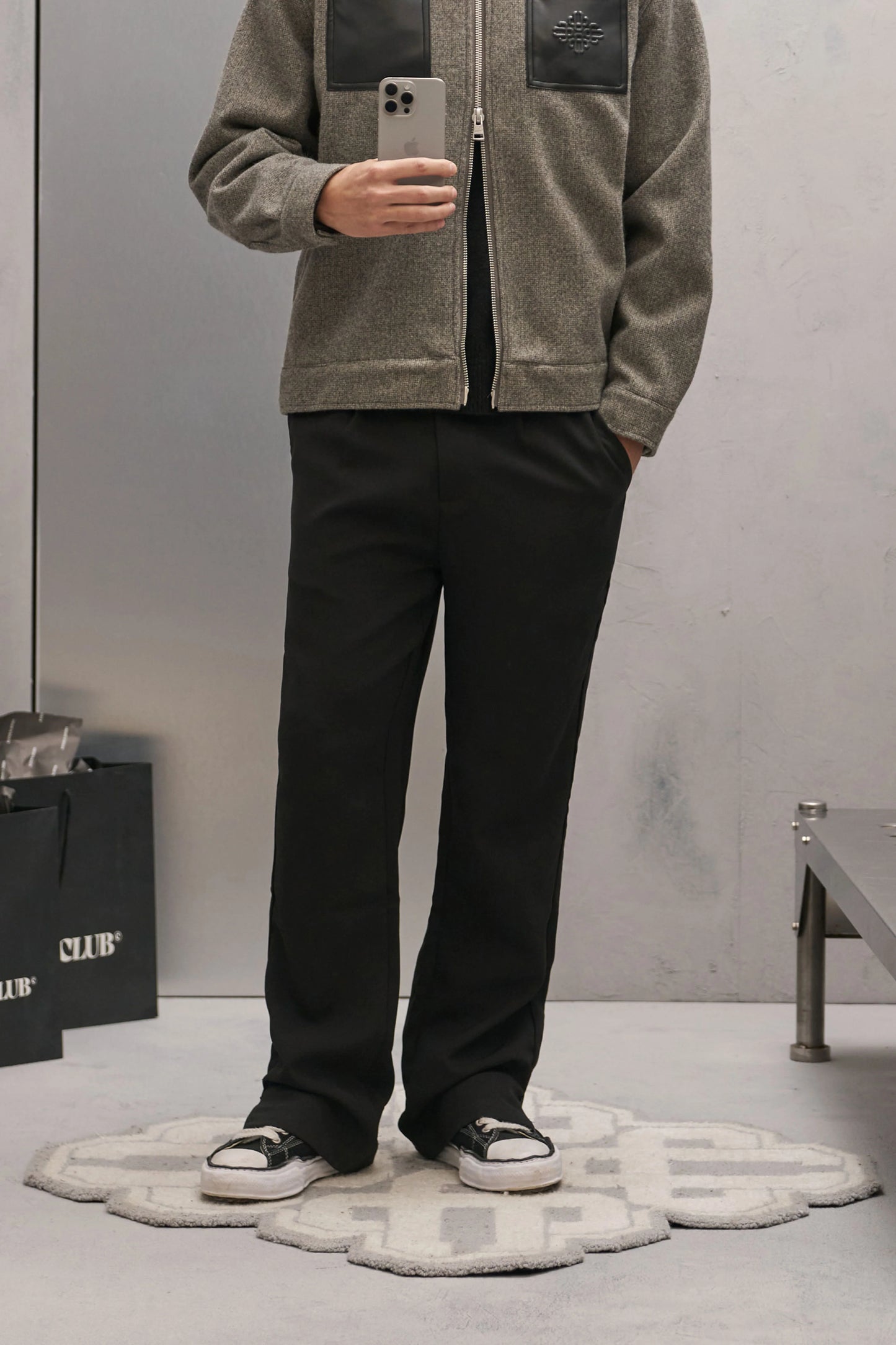 ULTIMATE SPLIT HEM SMART PANT BLACK