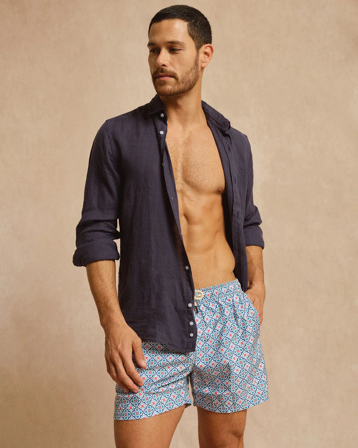 PENINSULA MEN'S ISCHIA SWIM SHORTS LIGHT BLUE