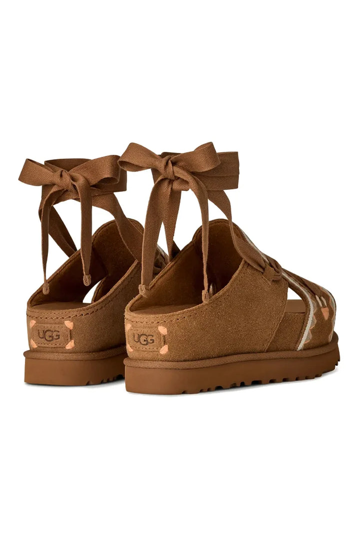 UGG Goldenstar Hi Artistitch כפכפי קשירה חומים