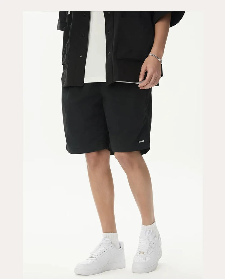 SEGUNDA+ NYLON UTILITY SHORTS BLACK