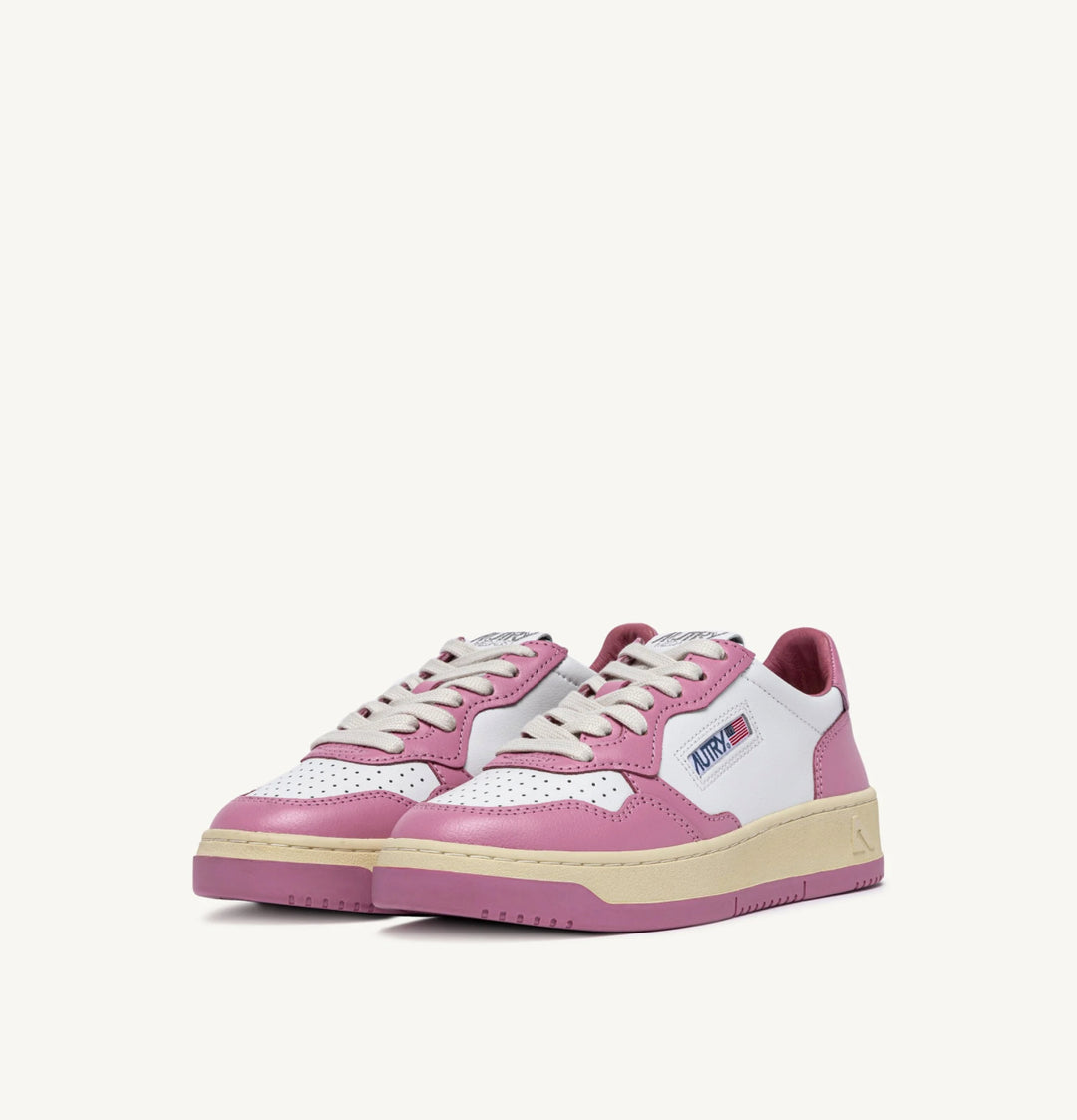 AUTRY SNEAKERS MEDALIST LOW SNEAKERS BICOLOR IN WHITE AND POLIGNAC LEATHER