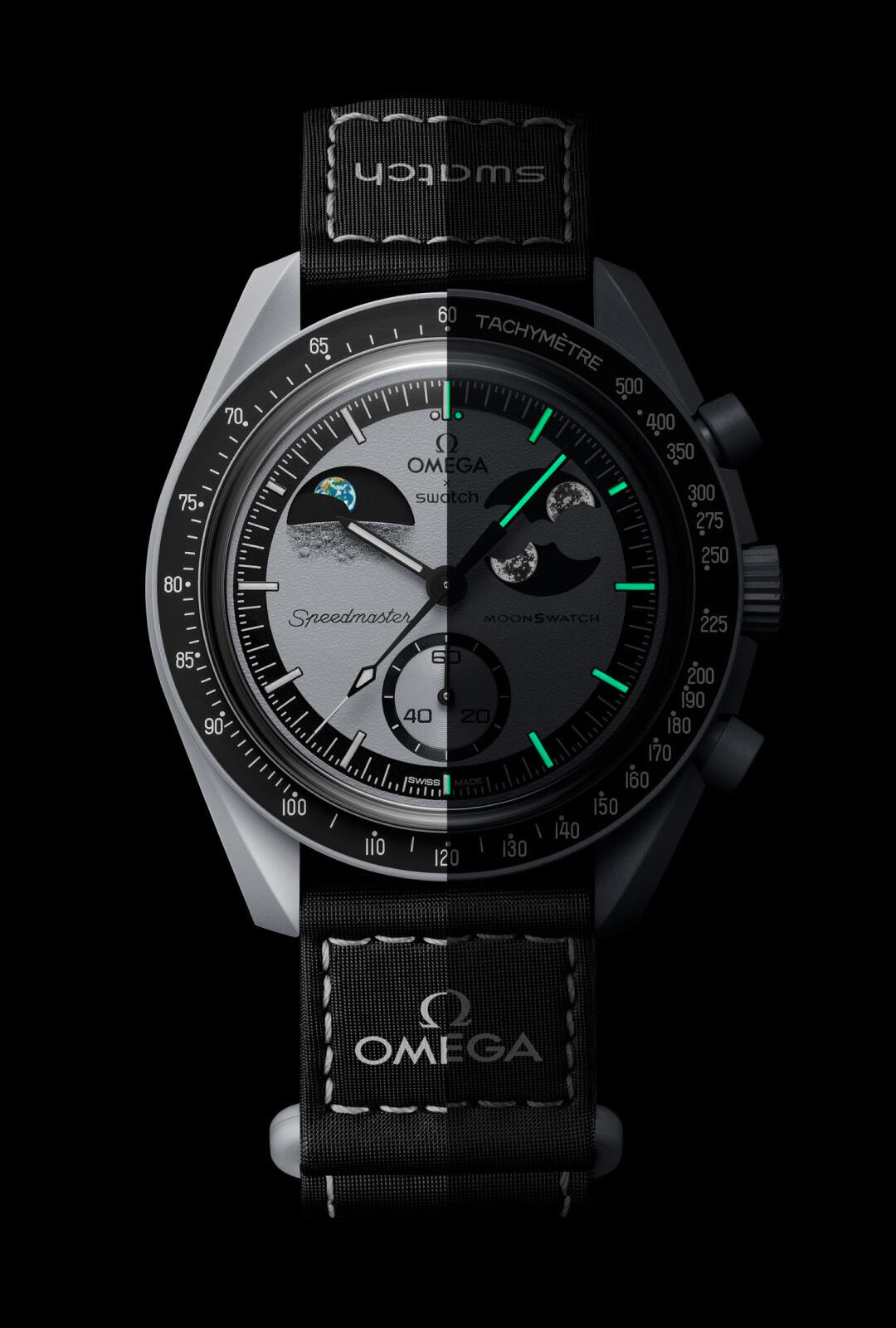 Swatch x Omega Bioceramic Mission To Earthphase SO33M700 שעון אומגה בשיתוף פעולה עם סווטש