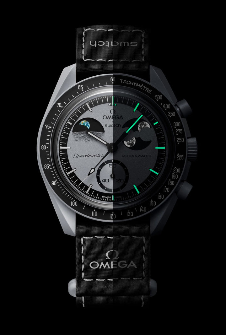 Swatch x Omega Bioceramic Mission To Earthphase SO33M700 שעון אומגה בשיתוף פעולה עם סווטש