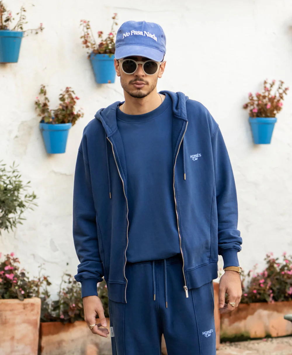 HOMIÉS CLUB ZIPPER HOODIE NAVY