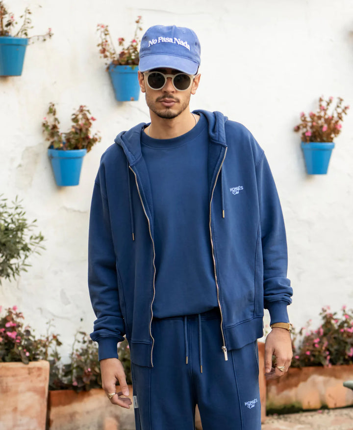 HOMIÉS CLUB ZIPPER HOODIE NAVY