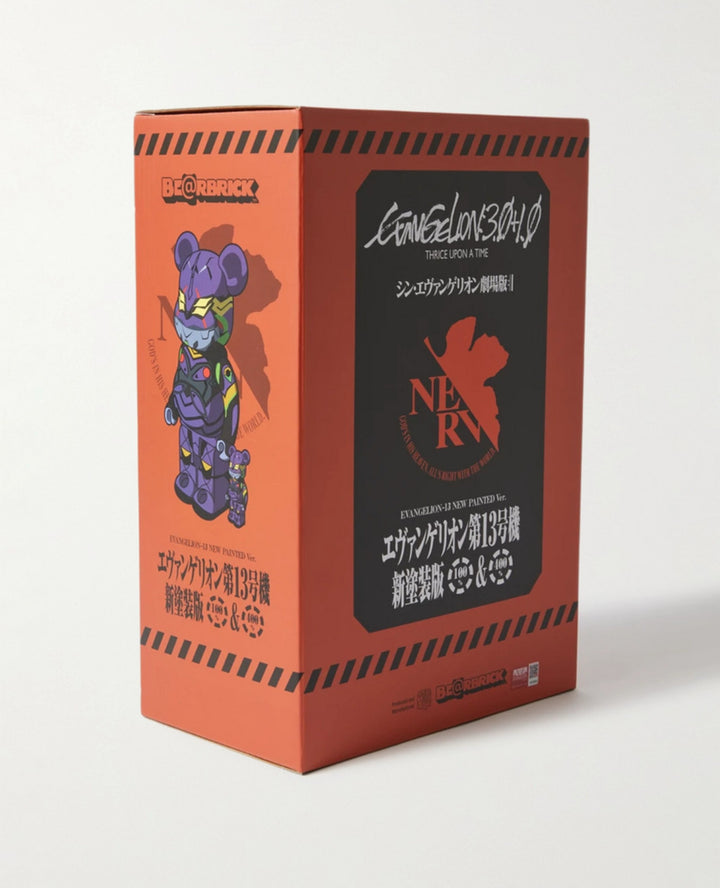MEDICOM TOY. Evangelion Unit 1 "New Paint Version" BE@RBRICK 100% and 400% figure set.